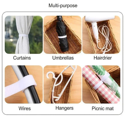 Reusable Cable Management Tape Roll 10x3000mm – Cut-to-Length Reusable Cable Ties Cord Organizer for Desk, Home & Travel
