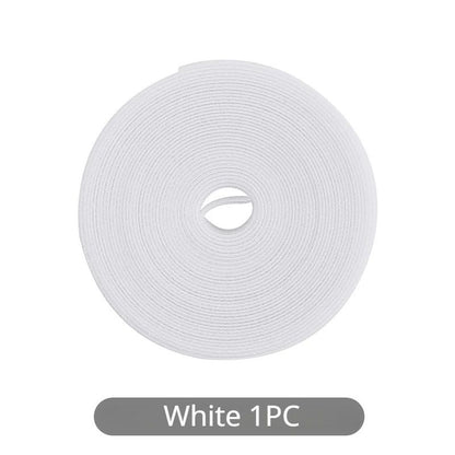 Reusable Cable Management Tape Roll 10x3000mm – Cut-to-Length Reusable Cable Ties Cord Organizer for Desk, Home & Travel
