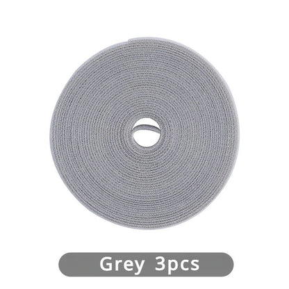 Reusable Cable Management Tape Roll 10x3000mm – Cut-to-Length Reusable Cable Ties Cord Organizer for Desk, Home & Travel