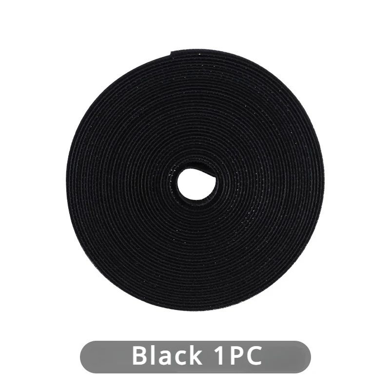 Reusable Cable Management Tape Roll 10x3000mm – Cut-to-Length Reusable Cable Ties Cord Organizer for Desk, Home & Travel