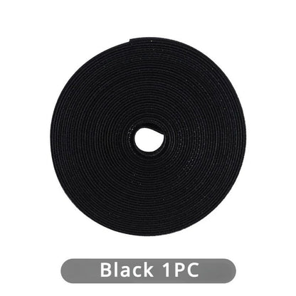 Reusable Cable Management Tape Roll 10x3000mm – Cut-to-Length Reusable Cable Ties Cord Organizer for Desk, Home & Travel