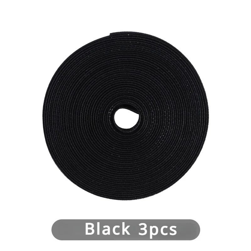 Reusable Cable Management Tape Roll 10x3000mm – Cut-to-Length Reusable Cable Ties Cord Organizer for Desk, Home & Travel
