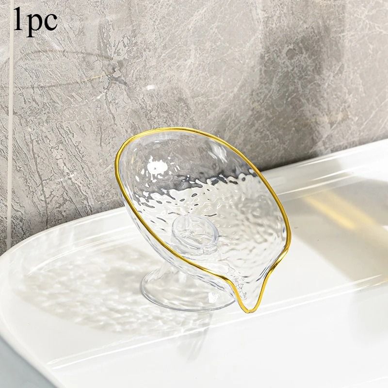 Oval Soap Dish with Drainage Holes Plastic Bathroom Soap Holder Organizer