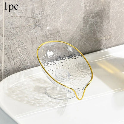 Oval Soap Dish with Drainage Holes Plastic Bathroom Soap Holder Organizer