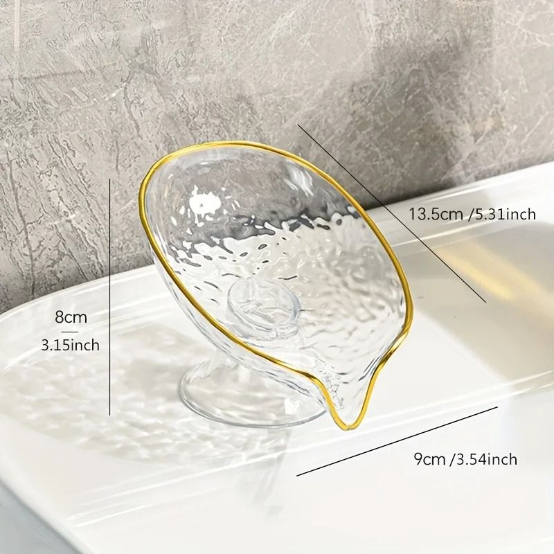 Oval Soap Dish with Drainage Holes Plastic Bathroom Soap Holder Organizer