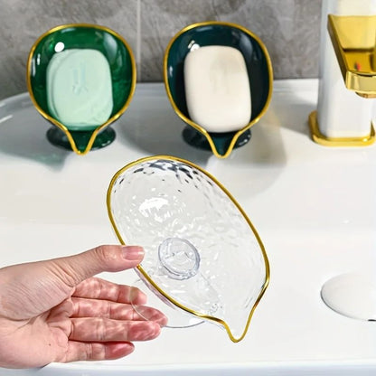 Oval Soap Dish with Drainage Holes Plastic Bathroom Soap Holder Organizer