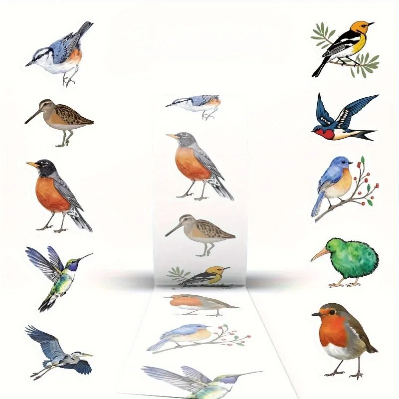Waterproof Bird Sticker Set for Scrapbooking Journals and Gifts 500pcs