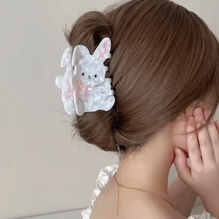 Creative Hair Accessory Little Rabbit Texture Cute Hair Clip – Sweet Ponytail Holder for Women