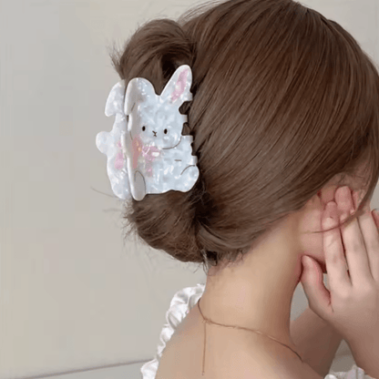 Creative Hair Accessory Little Rabbit Texture Cute Hair Clip – Sweet Ponytail Holder for Women
