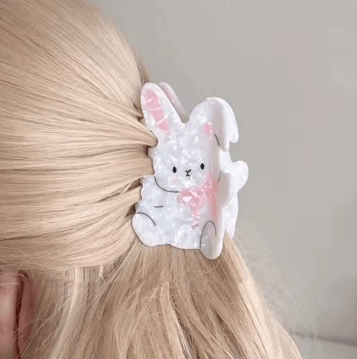 Creative Hair Accessory Little Rabbit Texture Cute Hair Clip – Sweet Ponytail Holder for Women