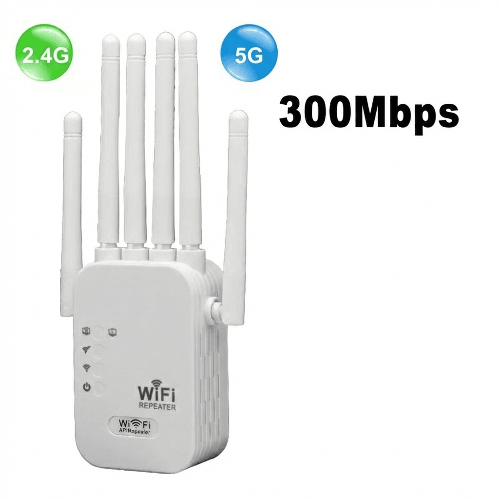 WiFi Signal Booster, Wireless WiFi Repeater, Dual Band 5G Extender