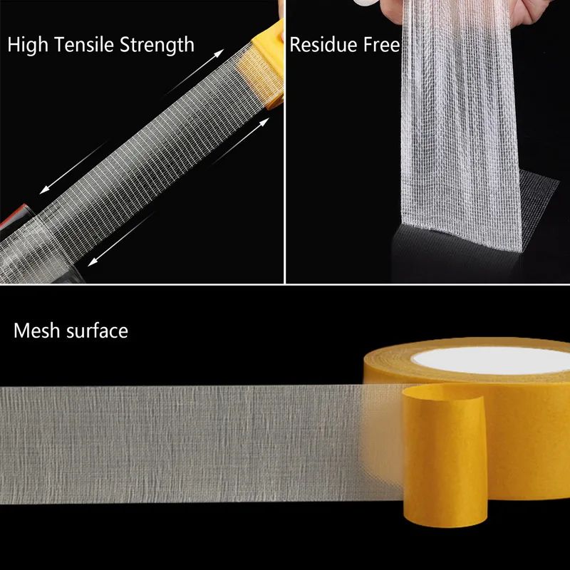 Heavy Duty Waterproof Mesh Double Sided Adhesive Fixation Tape