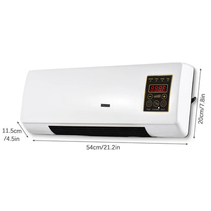 Portable Wall Mounted Heater Fan 1800W Space Saving Electric Heater Fan