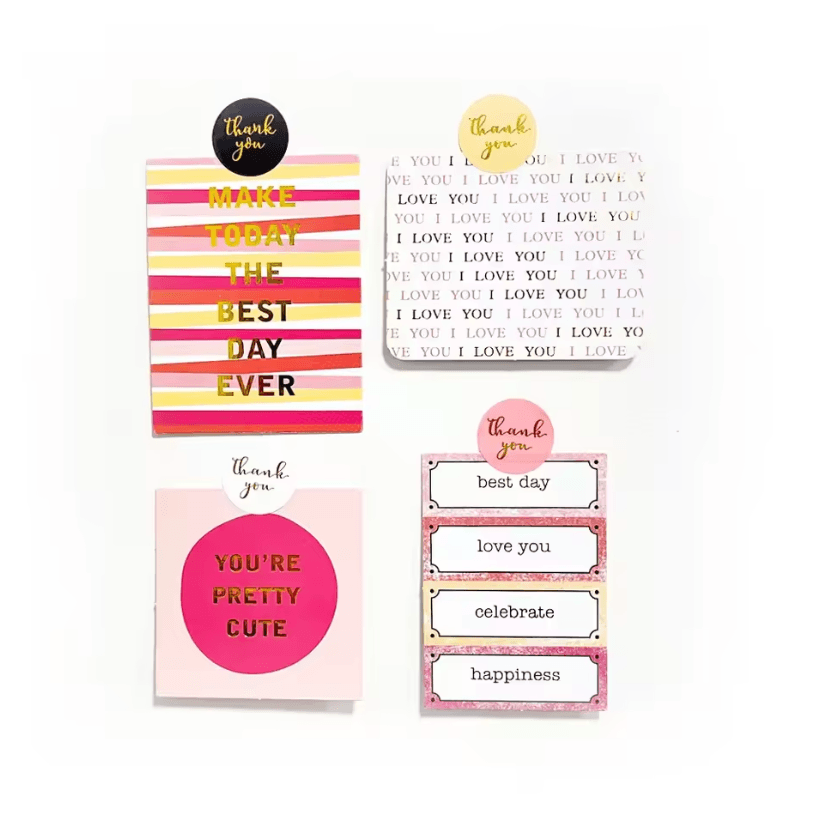 500Pcs Thank You Stickers – Kraft Paper Sticker Rolls with Cute Thank You Seal Labels for Party Favors & Gifts
