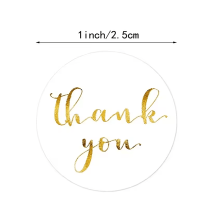 500Pcs Thank You Stickers – Kraft Paper Sticker Rolls with Cute Thank You Seal Labels for Party Favors & Gifts