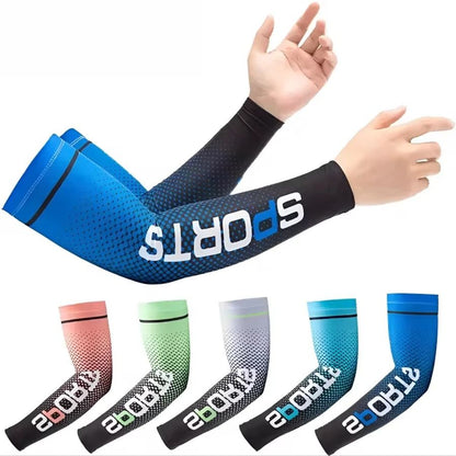 Summer Ice Silk Sunscreen Sleeves – Cooling UV Protection & Anti-Slip Arm Covers