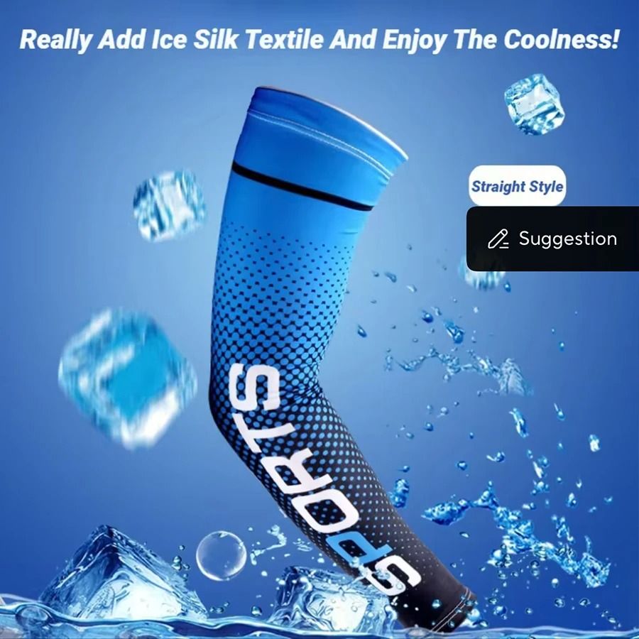 Summer Ice Silk Sunscreen Sleeves – Cooling UV Protection & Anti-Slip Arm Covers
