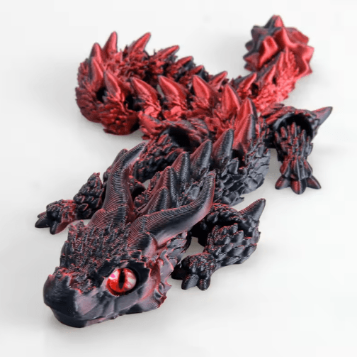3D Printed Magic Dragon Fidget Toy – Articulated Movable Joint Desk Ornament