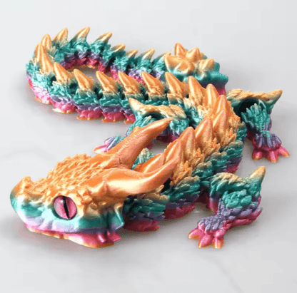 3D Printed Magic Dragon Fidget Toy – Articulated Movable Joint Desk Ornament