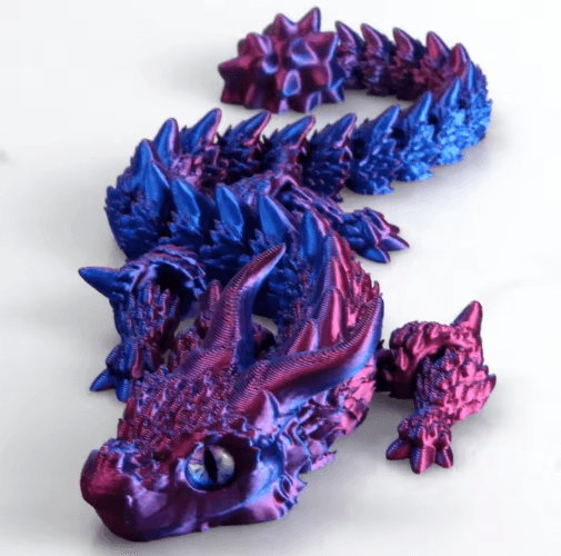 3D Printed Magic Dragon Fidget Toy – Articulated Movable Joint Desk Ornament