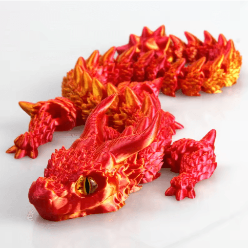 3D Printed Magic Dragon Fidget Toy – Articulated Movable Joint Desk Ornament