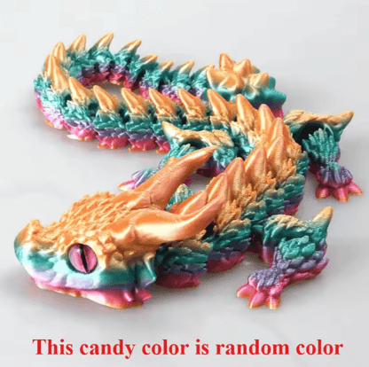 3D Printed Magic Dragon Fidget Toy – Articulated Movable Joint Desk Ornament