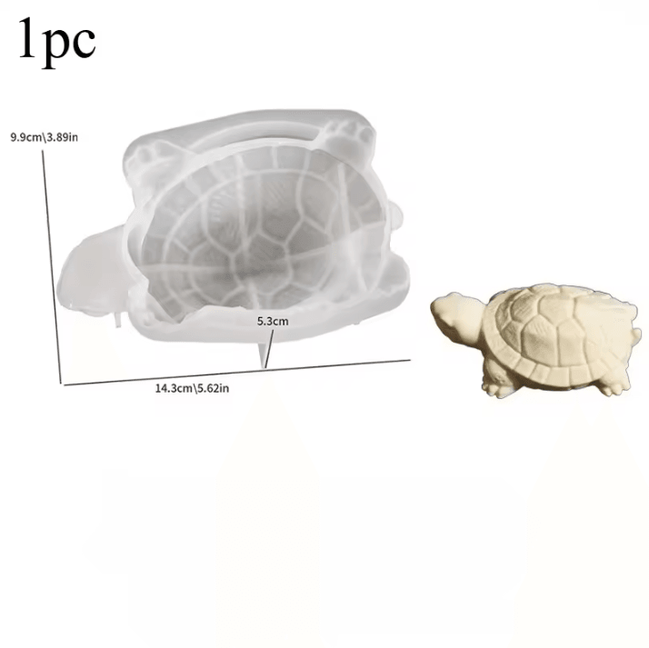 3D Turtle Candle Mold – Sea Turtle Silicone Mould for DIY Candle Making Kit & Beach Lovers Craft Projects