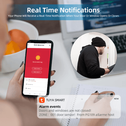 PG109 Smart Home Alarm System – 4.3 WiFi + GSM Burglar Security with Temperature Display