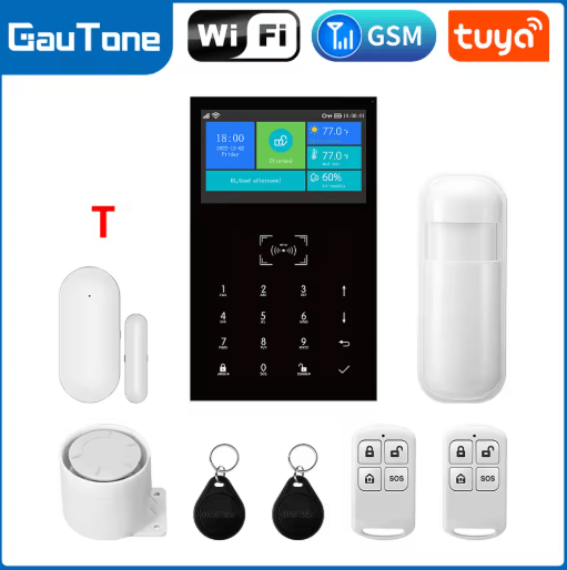 PG109 Smart Home Alarm System – 4.3 WiFi + GSM Burglar Security with Temperature Display