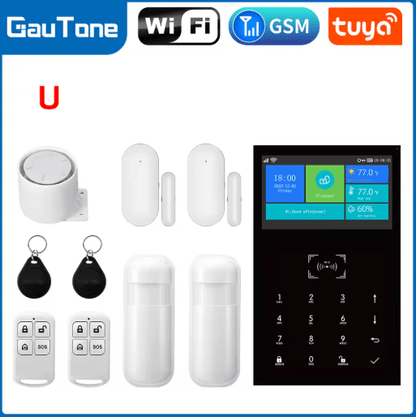 PG109 Smart Home Alarm System – 4.3 WiFi + GSM Burglar Security with Temperature Display