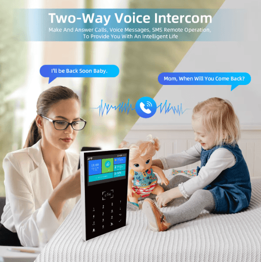 PG109 Smart Home Alarm System – 4.3 WiFi + GSM Burglar Security with Temperature Display