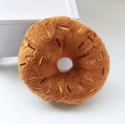 Soft Squeaky Plush Donut Dog Toy for Puppies and Small Dogs