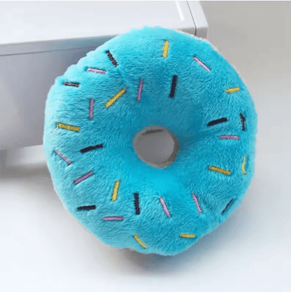 Soft Squeaky Plush Donut Dog Toy for Puppies and Small Dogs