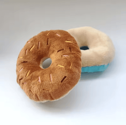 Soft Squeaky Plush Donut Dog Toy for Puppies and Small Dogs