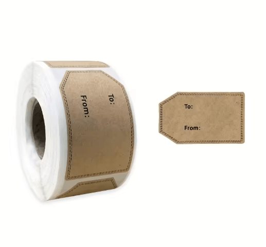 Kraft Paper Handmade Gift Tag Stickers (300-Pack) – Decorative Packaging & Party Labels