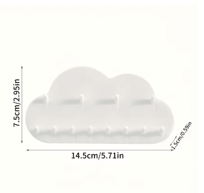 Cloud Shaped Jewelry Hook White Necklace and Bracelet Wall Organizer