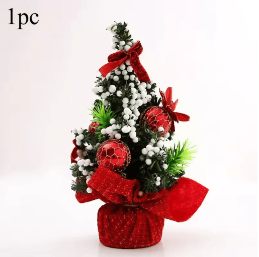 Mini Merry Christmas Tree 20cm Desktop Holiday Decoration for Home and Office