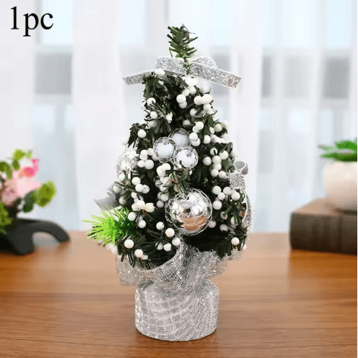 Mini Merry Christmas Tree 20cm Desktop Holiday Decoration for Home and Office