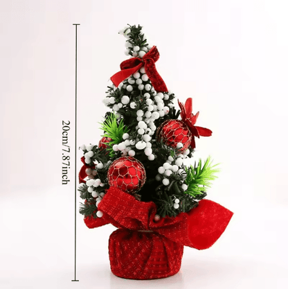 Mini Merry Christmas Tree 20cm Desktop Holiday Decoration for Home and Office