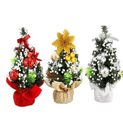 Mini Merry Christmas Tree 20cm Desktop Holiday Decoration for Home and Office
