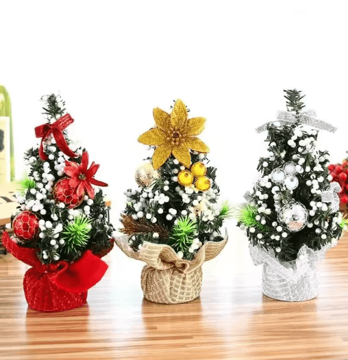 Mini Merry Christmas Tree 20cm Desktop Holiday Decoration for Home and Office