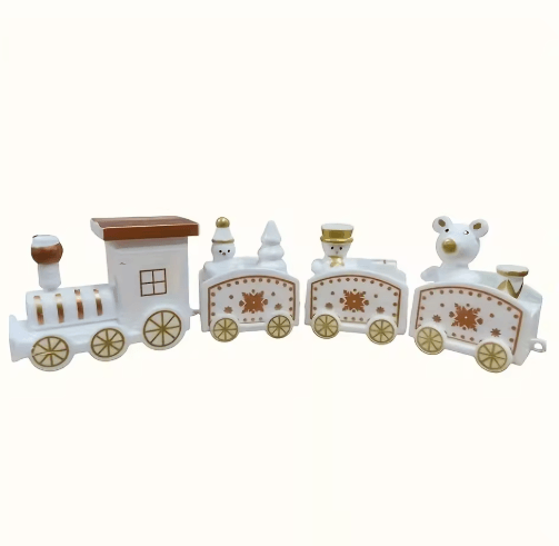 Decorative Plastic Train Figurine – Collectible Home & Holiday Party Ornament