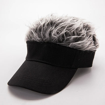 Fun Flare Performance Baseball Hat with Integrated Hair