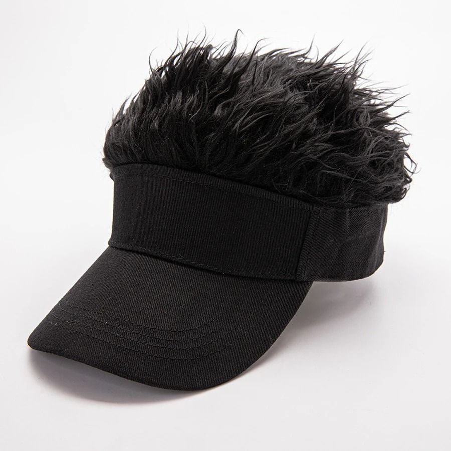 Fun Flare Performance Baseball Hat with Integrated Hair