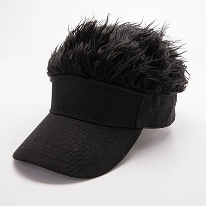 Fun Flare Performance Baseball Hat with Integrated Hair
