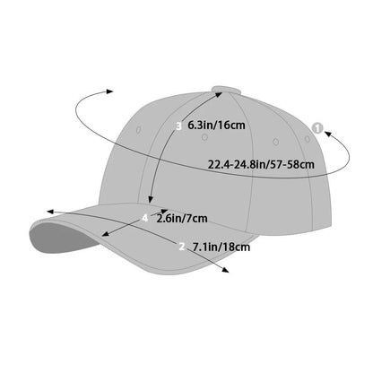 Fun Flare Performance Baseball Hat with Integrated Hair