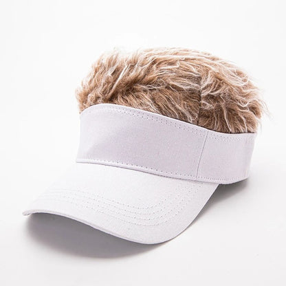 Fun Flare Performance Baseball Hat with Integrated Hair