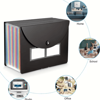 25-Pocket Expandable File Organizer Folder – Receipt Organizer Folder for Office File Storage and Document Management