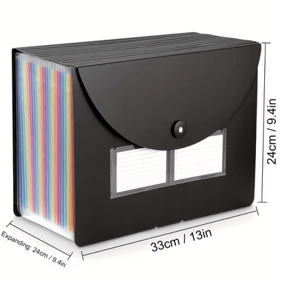 25-Pocket Expandable File Organizer Folder – Receipt Organizer Folder for Office File Storage and Document Management