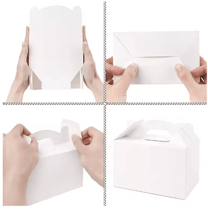Party Favor Gift Boxes with Handles (10-Pack) – Handheld Cake & Gift Packaging for Special Occasions